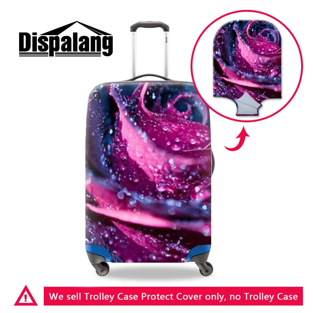 -Plant Print Luggage protective cover (6) Waterproof Spandex Butterfly Printing Travel Luggage Cover Elastic 18-30 inch Anti-dust Suitcase Cover with Zipper