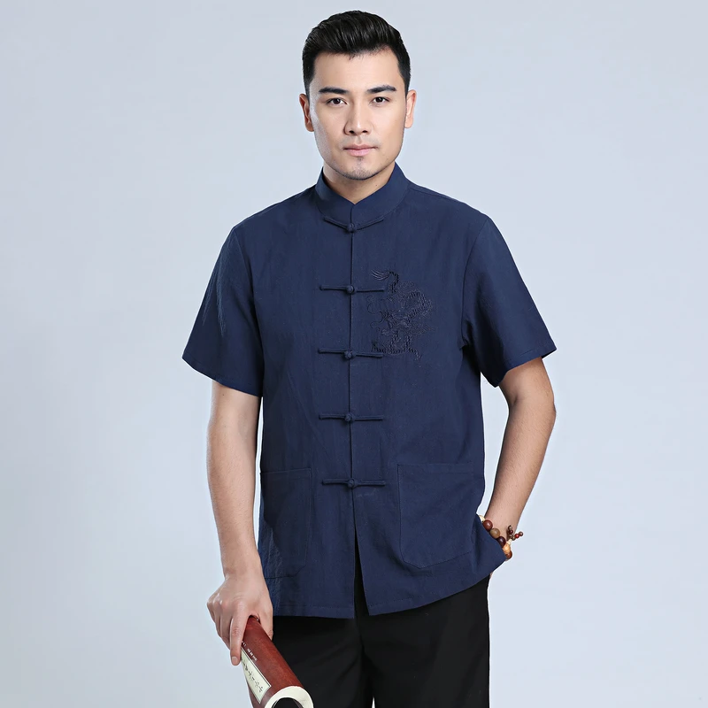 Shanghai Story 2019 Short Sleeve Chinese Traditional KungFu Shirt For