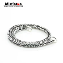 Подлинный Браслет из стерлингового серебра 925 пробы, женский браслет с хвостом или цепочкой, Европейский ювелирный браслет