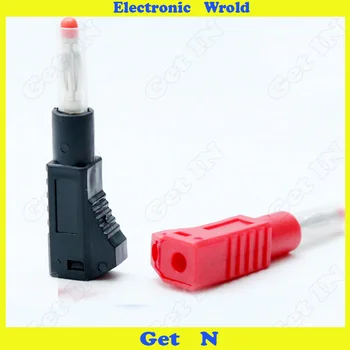 

10pcs 4mm Banana Plug Transparent Retractable Sheath Stackable Pure Copper High Pressure Safety Jack H-2012