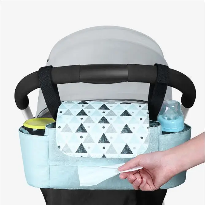 

LAND Baby Stroller Organizer Portable Baby Carriage Hanging Bags Pram Cup Holder Multi-function Stroller Accessories Bag MPB100