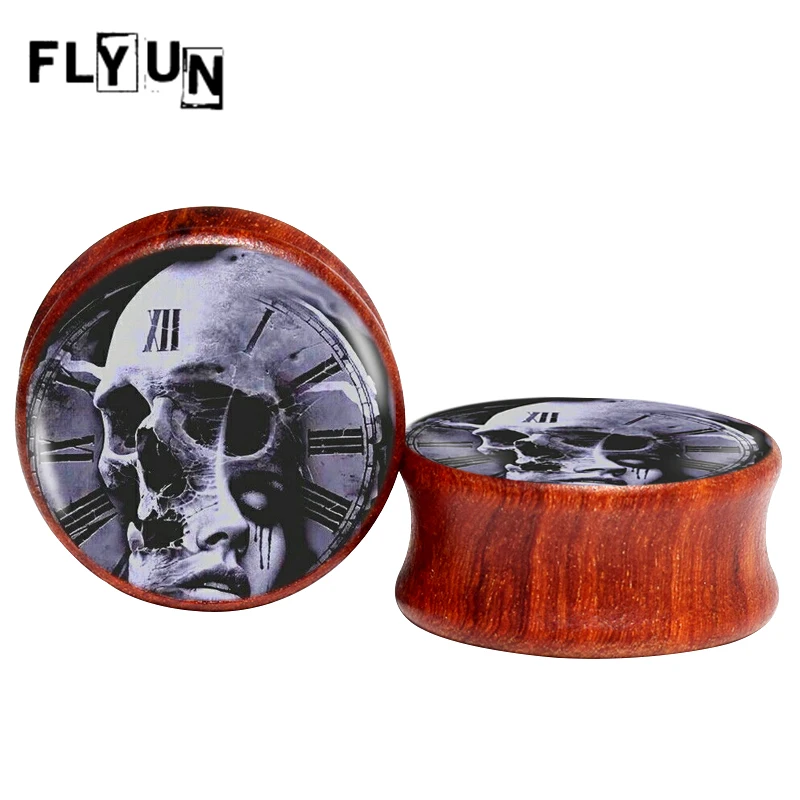 Tattoo girl face clock skull 23