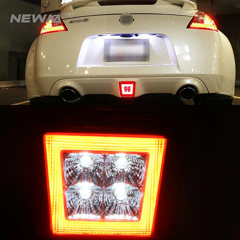 Smoked/Clear LED Rear Fog Light, Brake and Backup Reverse For 2009-up Nissan 370Z Smoked/Clear LED Rear Fog Light, Brake and Backup Reverse For 2009-up Nissan 370Z