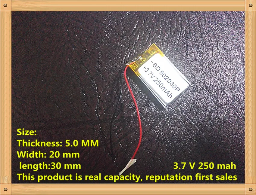 

3.7V lithium polymer battery 052030 502030 250mah MP3 MP4 MP5 toy battery
