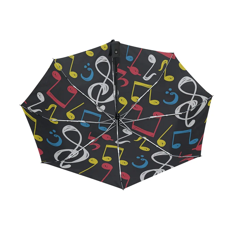 Креативный музыкальный зонт, автоматический женский складной зонтик, женский 8k эпонж, автоматический зонт для путешествий