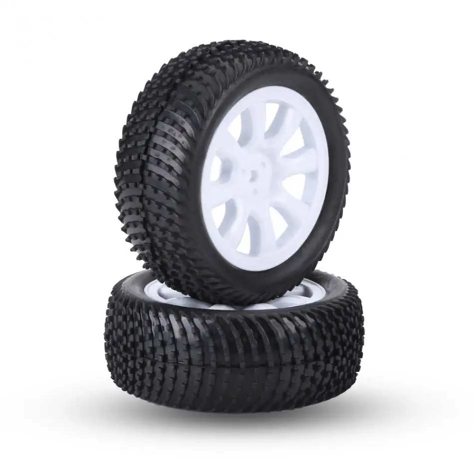 4Pcs/Set Rubber Tyre Tires with Plastic Hubs Wheel for1:10