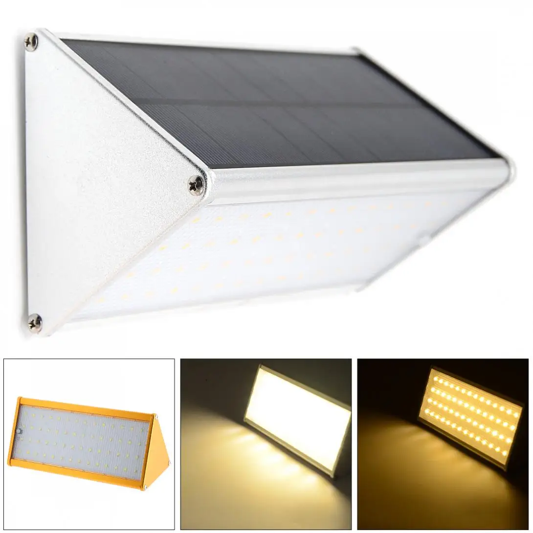 

Waterproof 56 LED Warm Light Solar Power PIR Motion Sensor Wall Light support Radar Warning Flicker for Outdoor Courtyard Garden