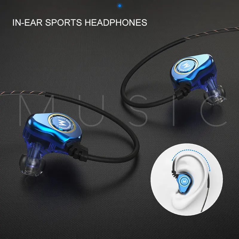 Мультфильм Dual Dynamic наушники с микрофоном Регулятор громкости HIFI чтение