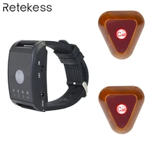 433MHz 4 Channel Wireless Paging Calling System 1 Watch Receiver+2 Call Button Restaurant Waiter Call Pager System F4411A 433MHz 4 Channel Wireless Paging Calling System 1 Watch Receiver+2 Call Button Restaurant Waiter Call Pager System F4411A