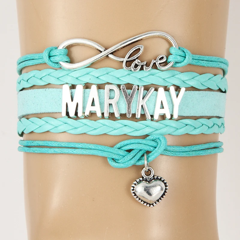 Браслет NCRHGL Infinity love MARY KAY браслеты с сердечками плетеные кожаные из искусственной