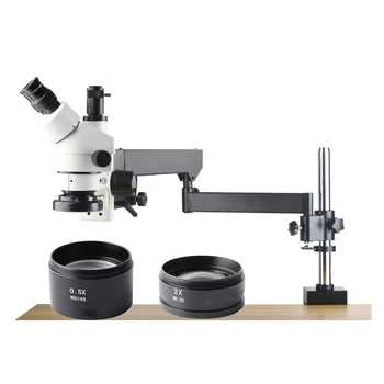 

3.5X-90X,Widefield Trinocular Stereo Zoom Microscope, 0.5X and 2.0X Objective,Mobile Phone Repair Micro Scope,WF10X Eyepieces