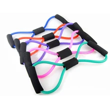 Resistance Training Bands Tube Workout Exercise for Yoga 8 Type Body Building font b Fitness b
