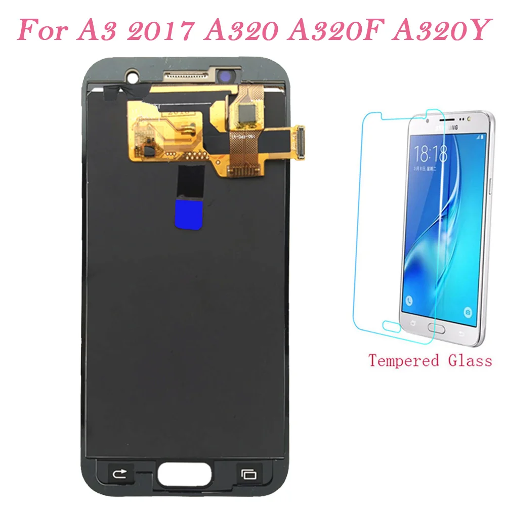

Test LCD Screen For Samsung Galaxy A3 2017 A320F Touch Screen Digitizer LCD Display Adjust For Samsung A320 A320Y Assembly LCD
