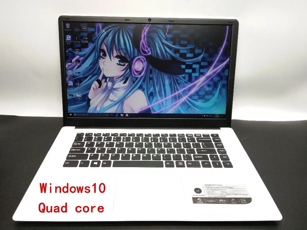 15.6 inch Laptop PC Computer Notebook Windows10 Qual Core In-tel Atom X5-Z8300 1.44Ghz 4G 64G SSD Wifi Webcam PC Tablet HDMI