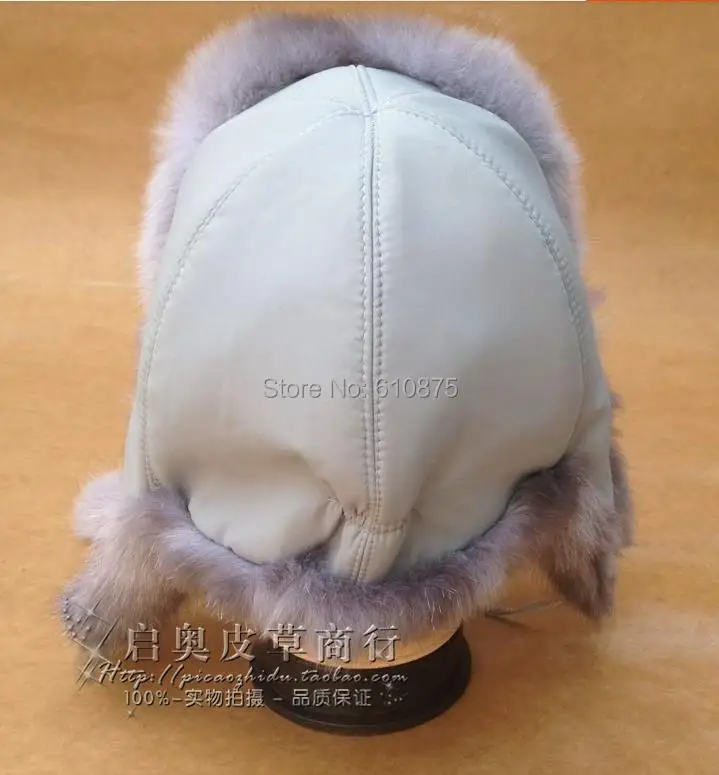 D50 женские осенне-зимние Утепленные шапки-бомберы размера плюс из лисьего меха, женские теплые меховые шапки для защиты ушей, меховые шапки головные уборы
