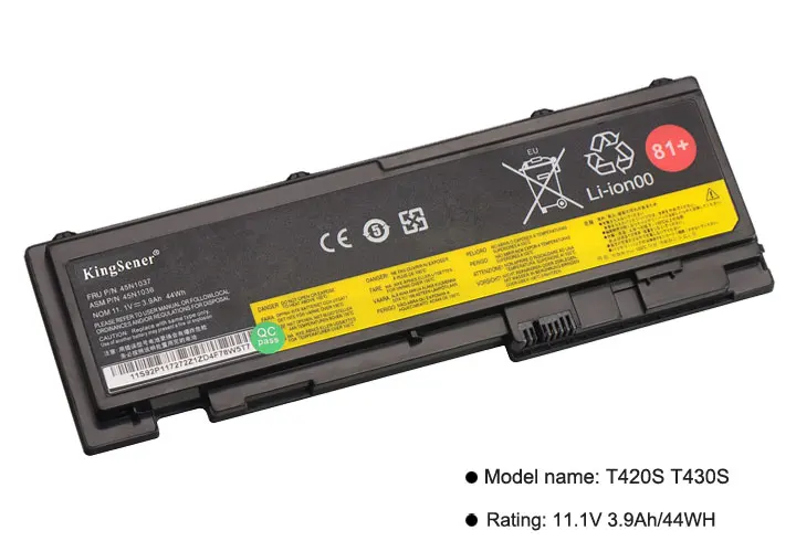 44WH ноутбук Батарея для lenovo ThinkPad T430S T420S T420si T430si 45N1039 45N1038 45N1036 42T4846 42T4847 2 года гарантии