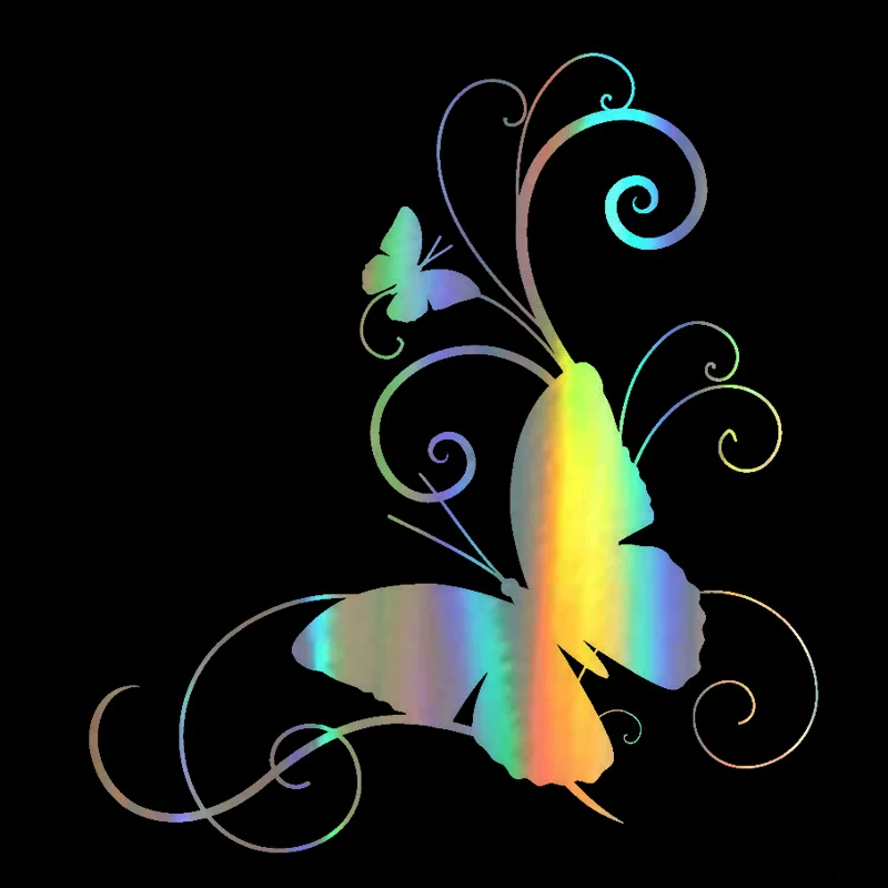 

Car Sticker 3D 15.2cm*16.6cm Butterfly Personality Fashion Vinyl Sticker Funny Stickers and Decals Vinyl Car Styling