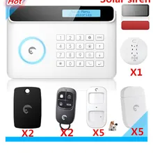 32 беспроводная зона умный дом сигнализация Etiger S4 Беспроводная Saftey GSM сигнализация Система безопасности сигнализация с внешней солнечной сиреной