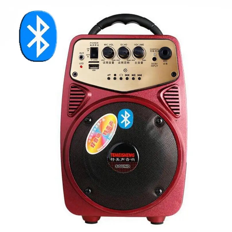 TEMEISHENG 20 Вт портативный высокой мощности беспроводной Bluetooth динамик Поддержка TF карта USB диск воспроизведение AUX и микрофон вход колонка