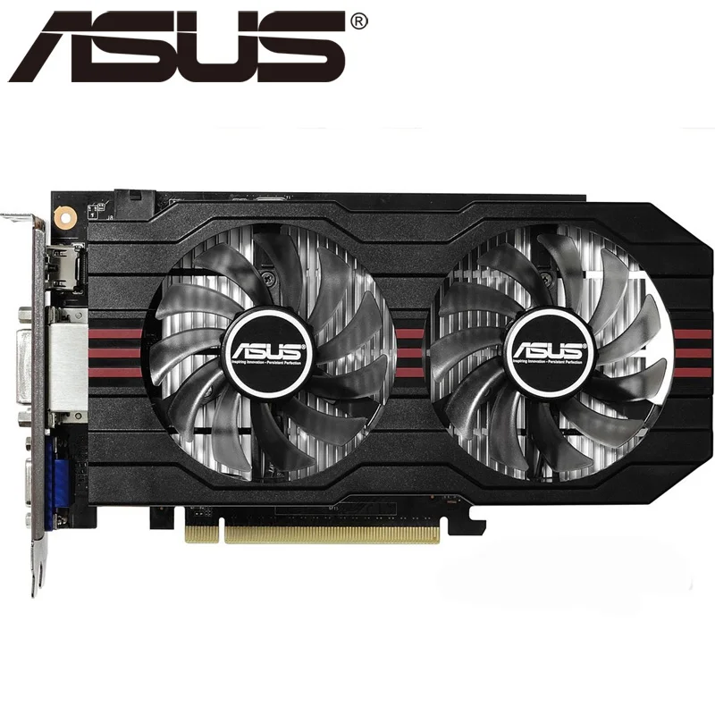 ASUS видеокарта Оригинал GTX 750Ti 2 Гб 128 бит GDDR5 видеокарты для nVIDIA Geforce GTX750Ti Hdmi Dvi б/у VGA