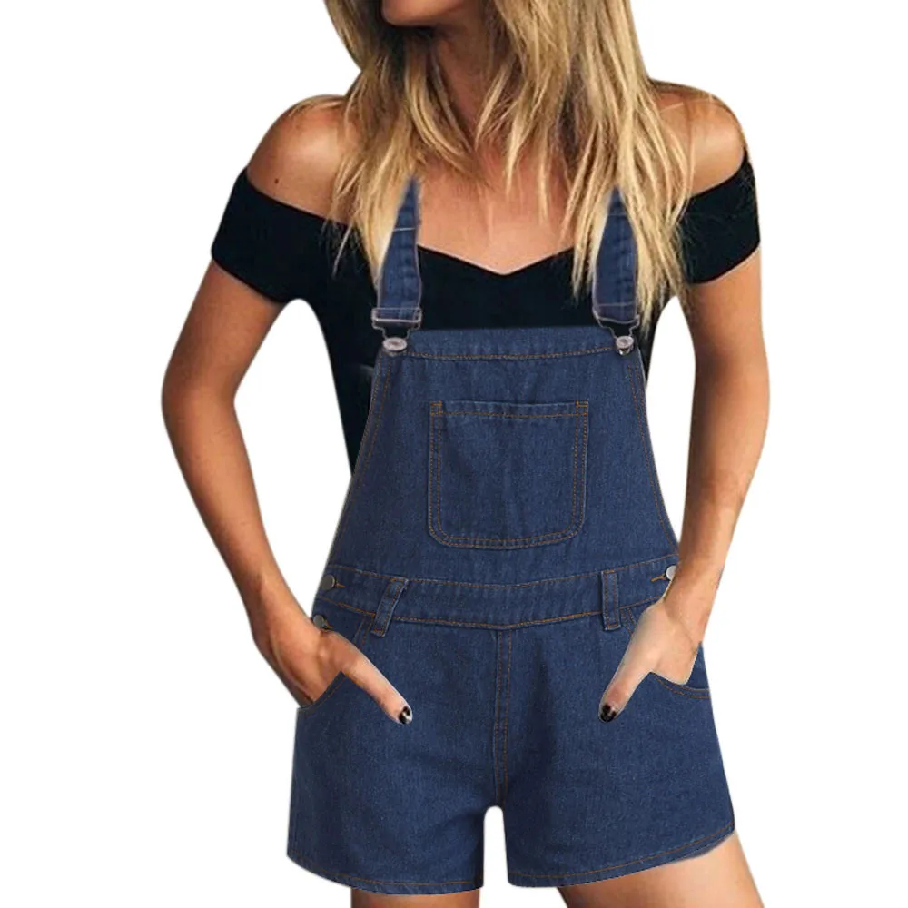 

cotton bib shorts women jeans short summer Demin Shorts women's shorts female overalls jean bermuda summer feminino trousers #F