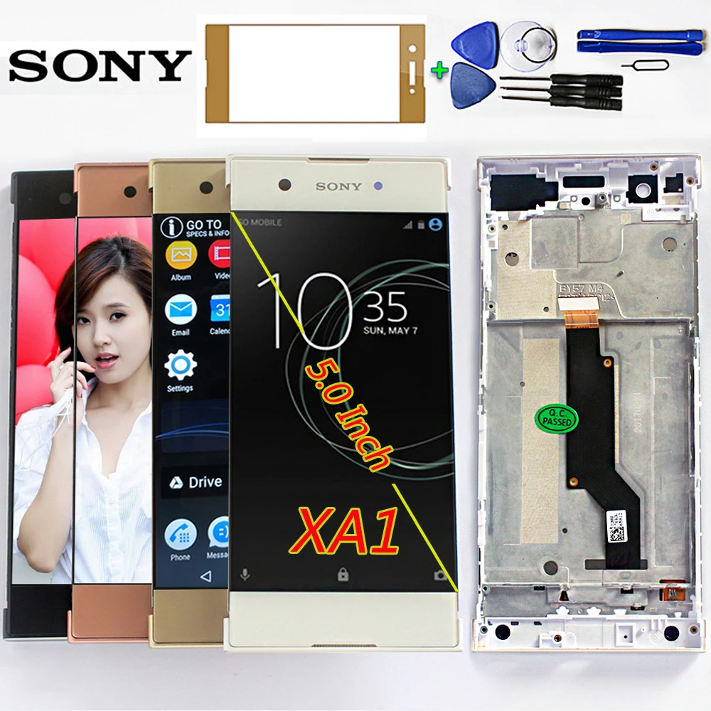 SONY 5.0 inch LCD Display For SONY Xperia XA1 XA 1 G3116 G3121 G3123 G3125 G3112 Touch scree Digitizer Assembly Frame Free Tools SONY 5.0 inch LCD Display For SONY Xperia XA1 XA 1 G3116 G3121 G3123 G3125 G3112 Touch scree Digitizer Assembly Frame Free Tools