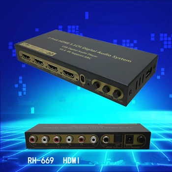 

HDMI Triple-In 5.1 Lossless Audio Decoder 4K Audio Splitter DTS / AC-3, DTS Optical Coaxial Audio Decoder for 5.1-Channel