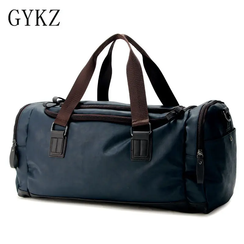 Buy GYKZ Top Quality Leather Men Duffel Bag Shoulder Bags Multifunctional