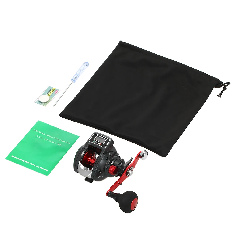 Carrete de Baitcasting con pantalla Digital sistema de frenos magnéticos 13 + 1BB 6,3: 1 carrete de pesca 5 KG carrete de arrastre máximo pesca cebo de fundición Carrete de Baitcasting con pantalla Digital sistema de frenos magnéticos 13 + 1BB 6,3: 1 carrete de pesca 5 KG carrete de arrastre máximo pesca cebo de fundición