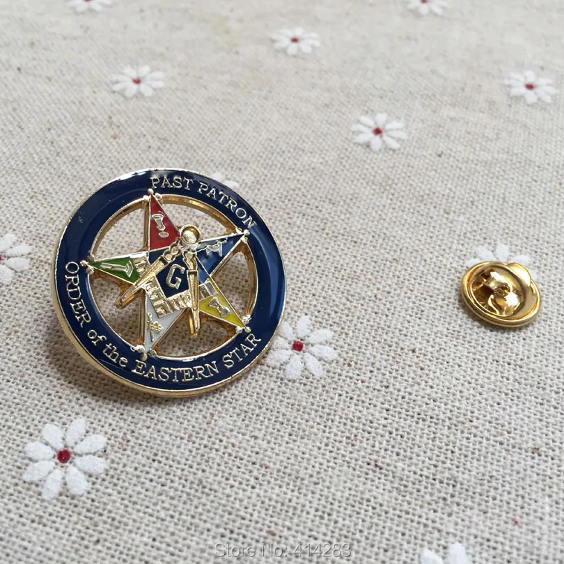 OES Eastern Star Mason Masonic Tiny Lapel Pin Past Patron Comp/Star Lapel Pin 