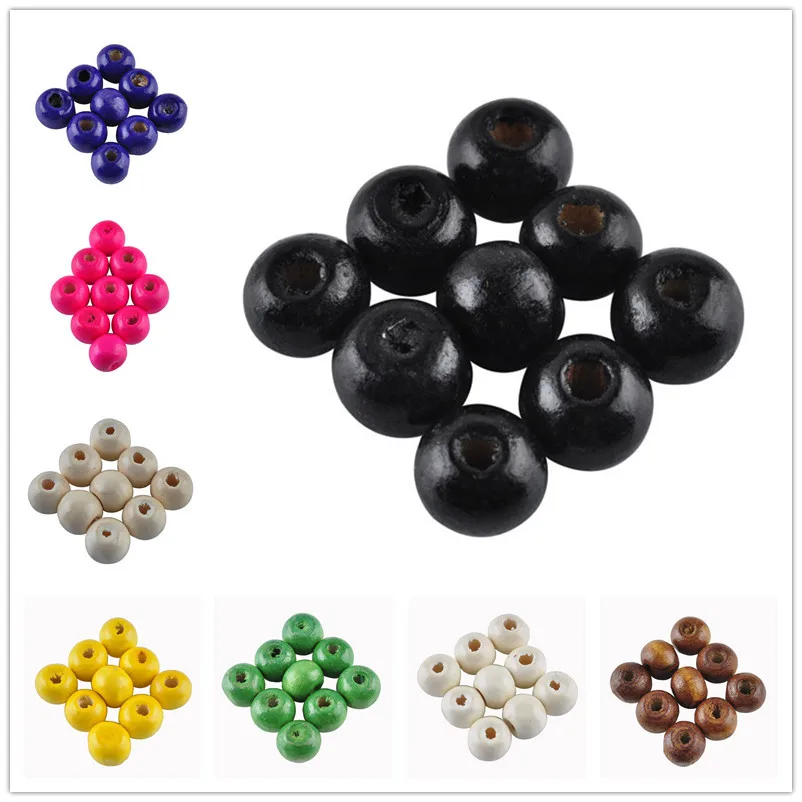 

LNRRABC 5AAA+ 8MM Mix Color Beads DIY/Handmade Round Wood Ball Spacer Bead Free Shipping 200pcs/lots Wholesale