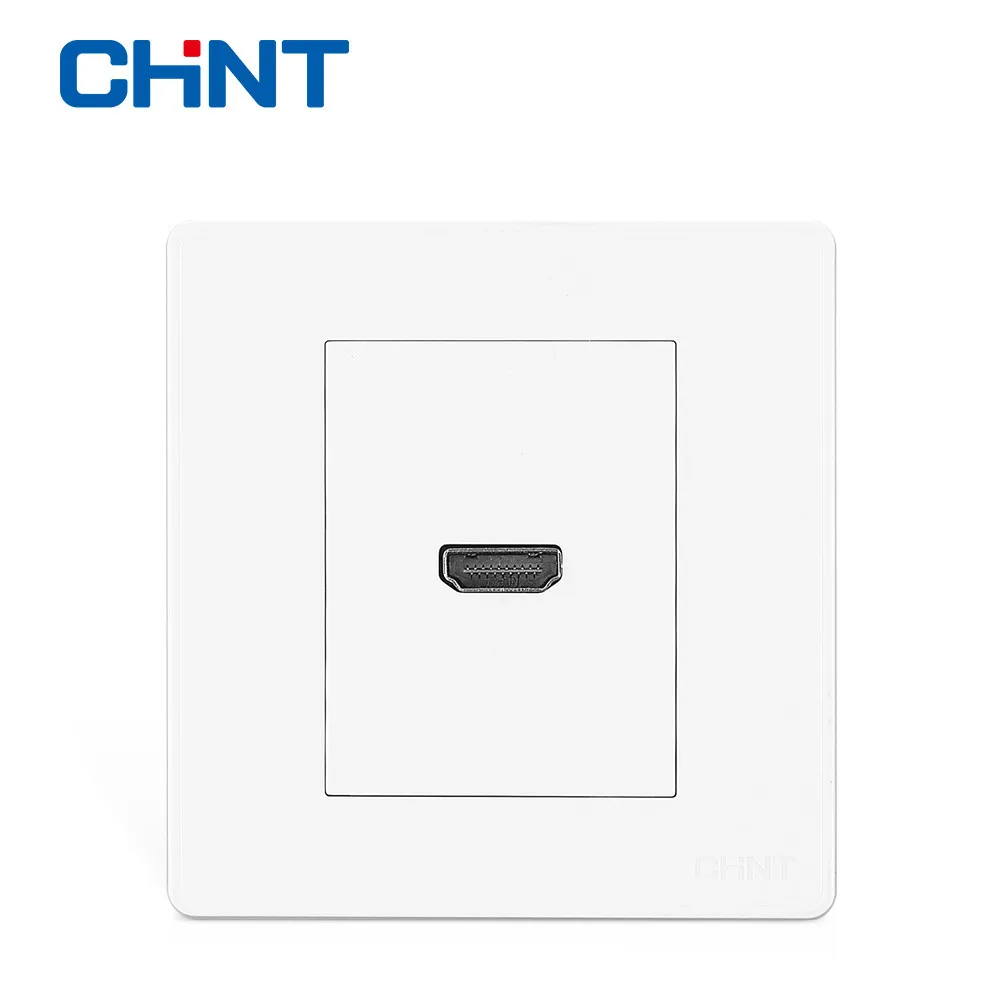 

CHINT Electric Wall Switch Socket NEW2D Ivory White Panel HD TV HDMI Socket