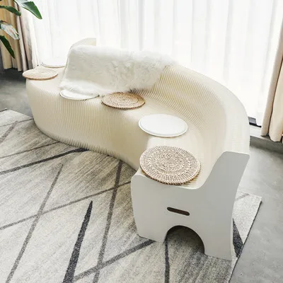 Спинка, деформируемый диван, креативный дизайн, мебель, Современная гостиная, провинции, пространство, Экологически чистая мебель - Цвет: white