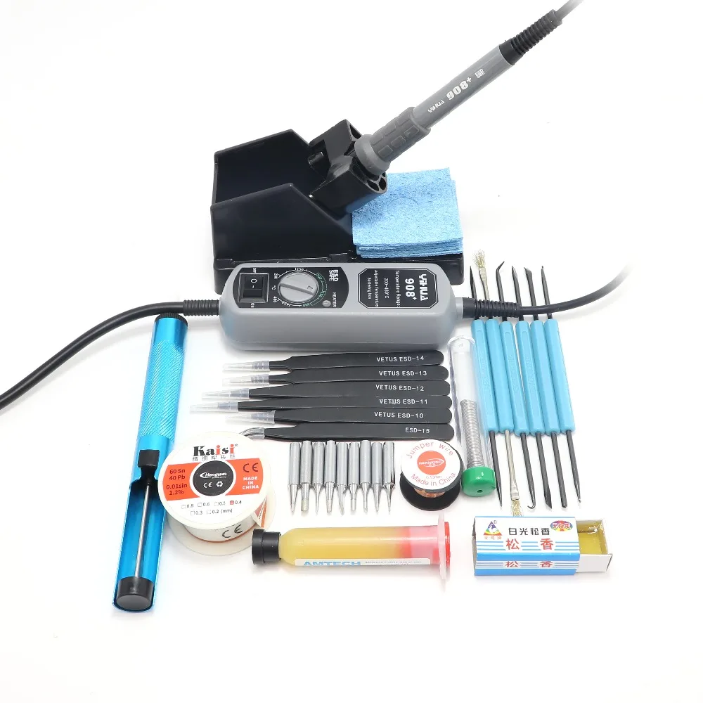 

YIHUA 908+ Soldering Station Mini Portable Adjustable Electric soldering iron Welding tools For SMT SMD Welding Rework Repair
