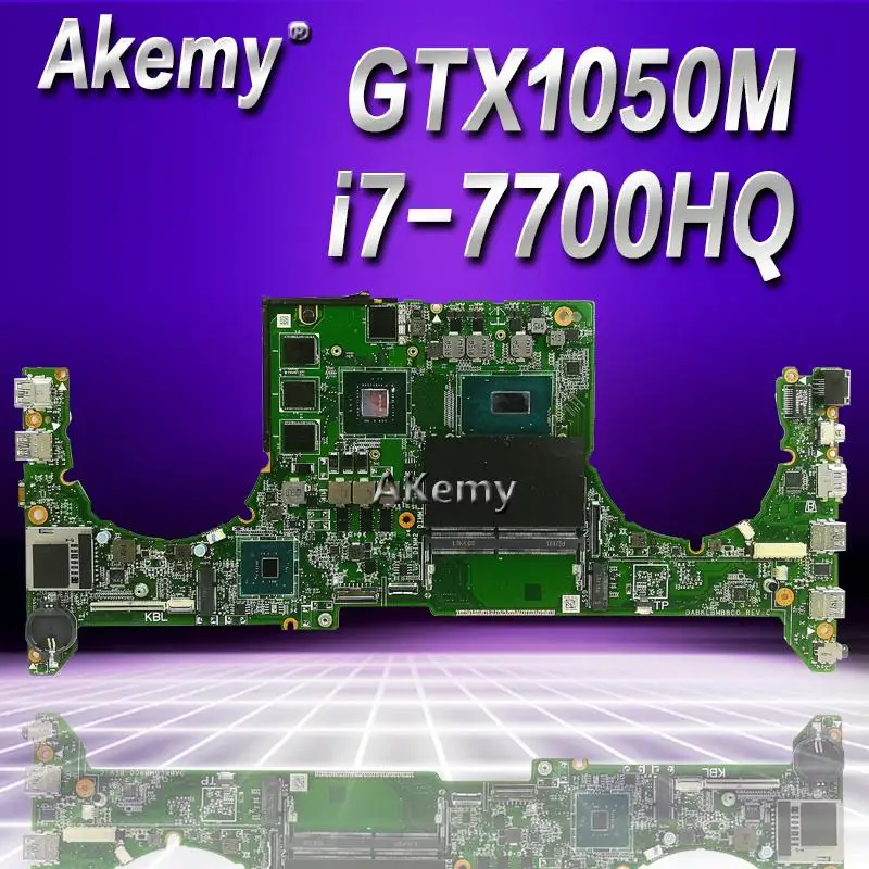 

Akemy DABKLMB28A0 REV:A Laptop motherboard for ASUS FX503 FX503V FX503VM Test original mainboard I7-7700HQ GTX1050M