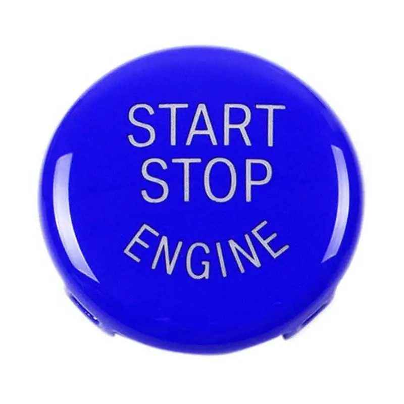 Авто старт остановить двигатель ключевые аксессуары переключатель украшения стильная кнопка Зажигания для автомобиля Замена Крышка для BMW X5 E70 X6 E71 3 серии E90 E91 - Название цвета: Синий
