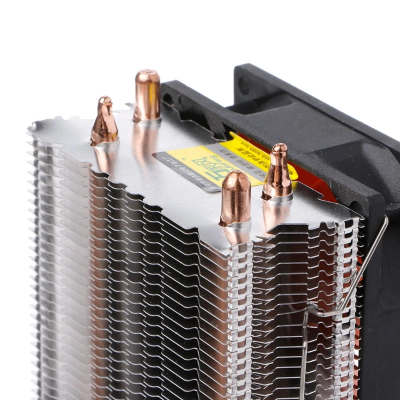 Вентилятор Кулер двойной Heatpipe алюминиевый PC cpu кулер охлаждающий вентилятор для Intel 775/1155 AMD 754/AM2