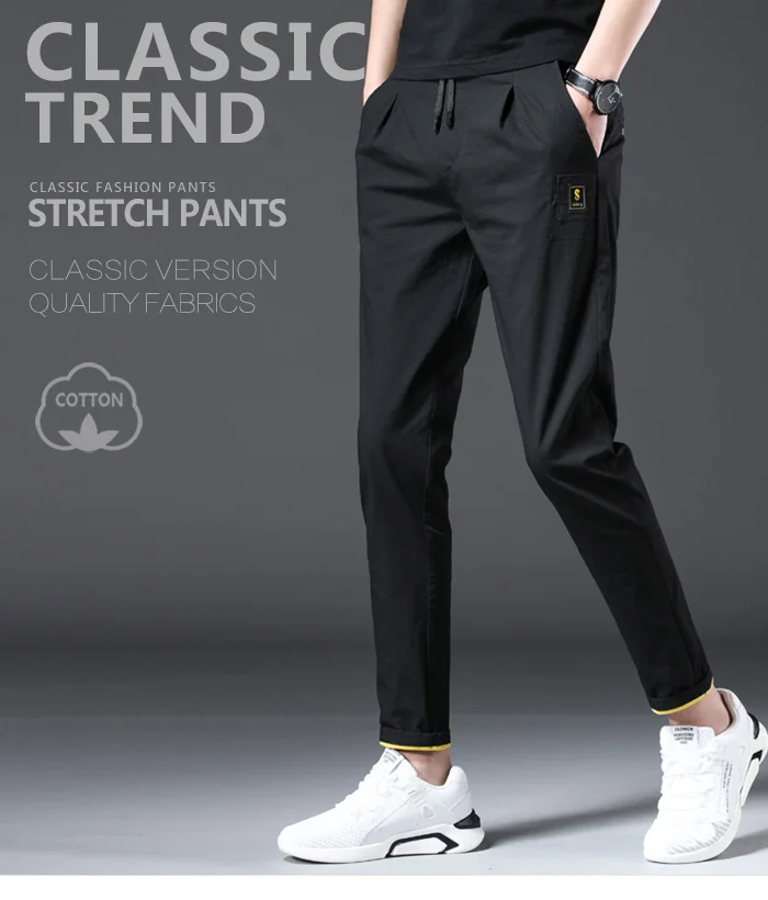Jantour бренд весна лето повседневные брюки мужские хлопковые Slim Fit чиносы Модные мужские s узкие брюки Брюки Мужская одежда для бега
