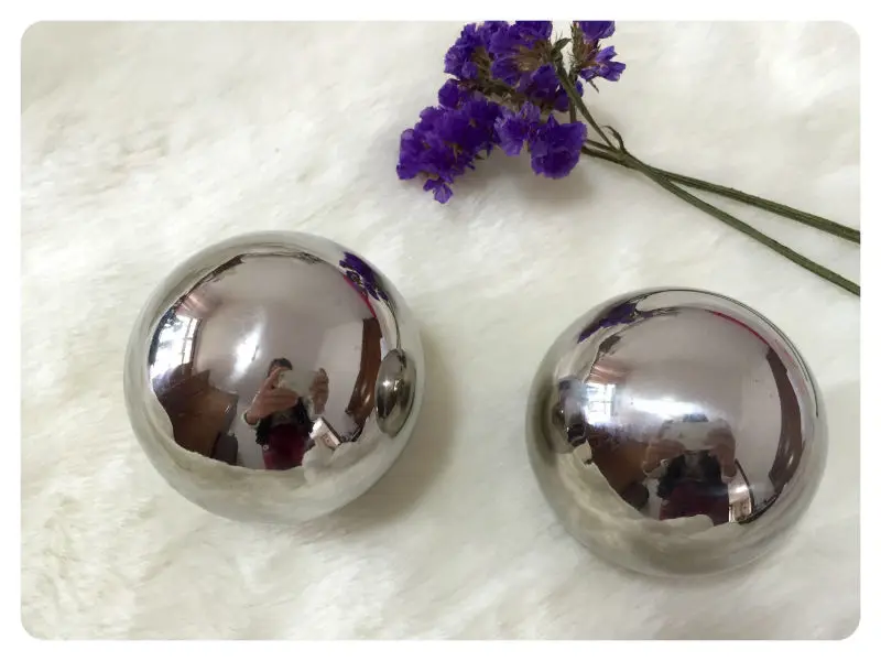 

1 Set 51MM & 76MM Stainless Steel Hollow Ball Mirror Polished Shiny Sphere For Kinds of Ornament and Decoration