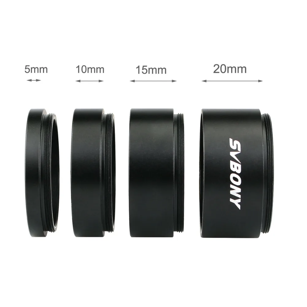 SVBONY T2 Extension Tube Kit 5mm 10mm 15mm 20mm