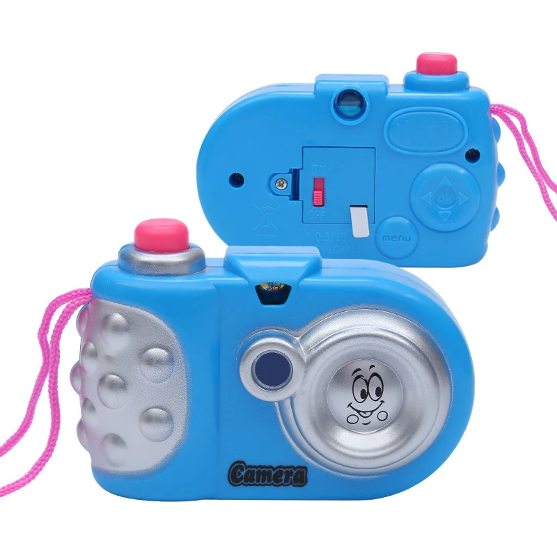 Only Blue! Children's Cartoon Projection camera for baby Children Kids Gift For New year gift