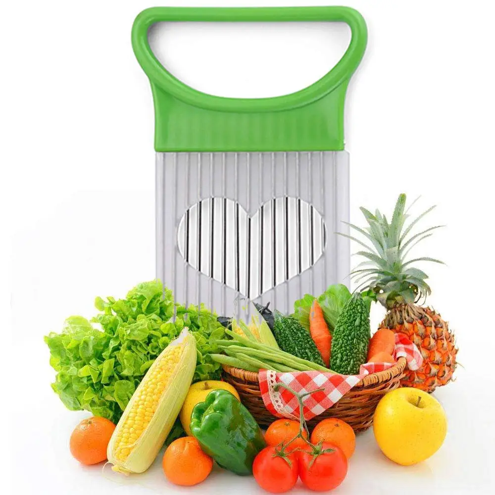 

Onion Holder Vegetable Helper Potato Cutter Slicer Gadget Stainless Steel Fork Slicing Kitchen Tool Aid Gadget Cutting Chopper