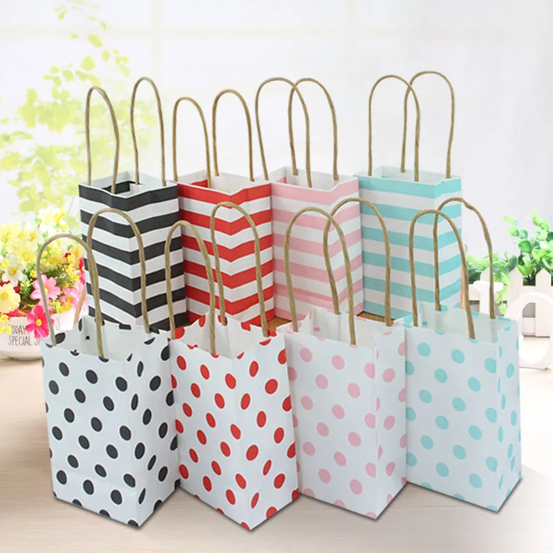 AVEBIEN 20pcs Small Gift Bag with Handles Wedding Decoration Paper Gift Bag for Jewelry Birthday