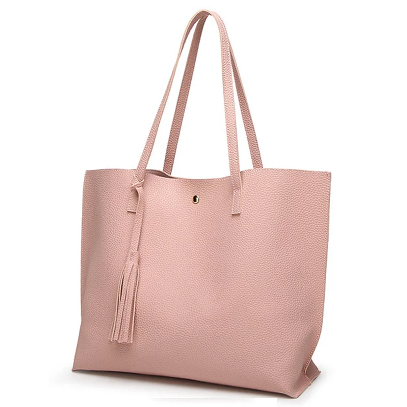 Женская кожаная сумка вместительная однотонная высокого качества|designer leather