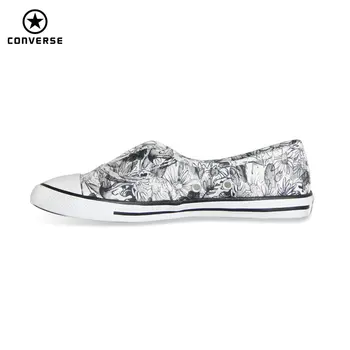 

New Converse All Star women sneakers Black and white color light Popular summer canvas Skateboarding Shoes 552922C