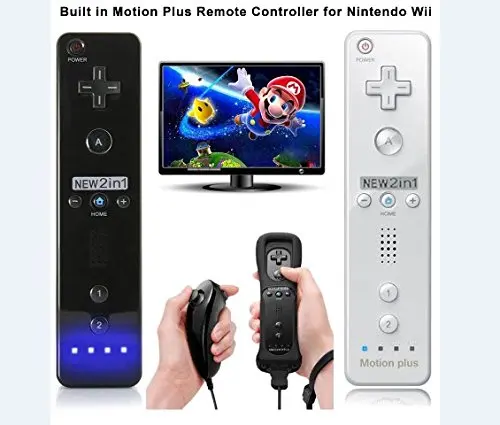 2 в 1 для Nintendo Wii Встроенный Motion Plus беспроводной пульт дистанционного управления