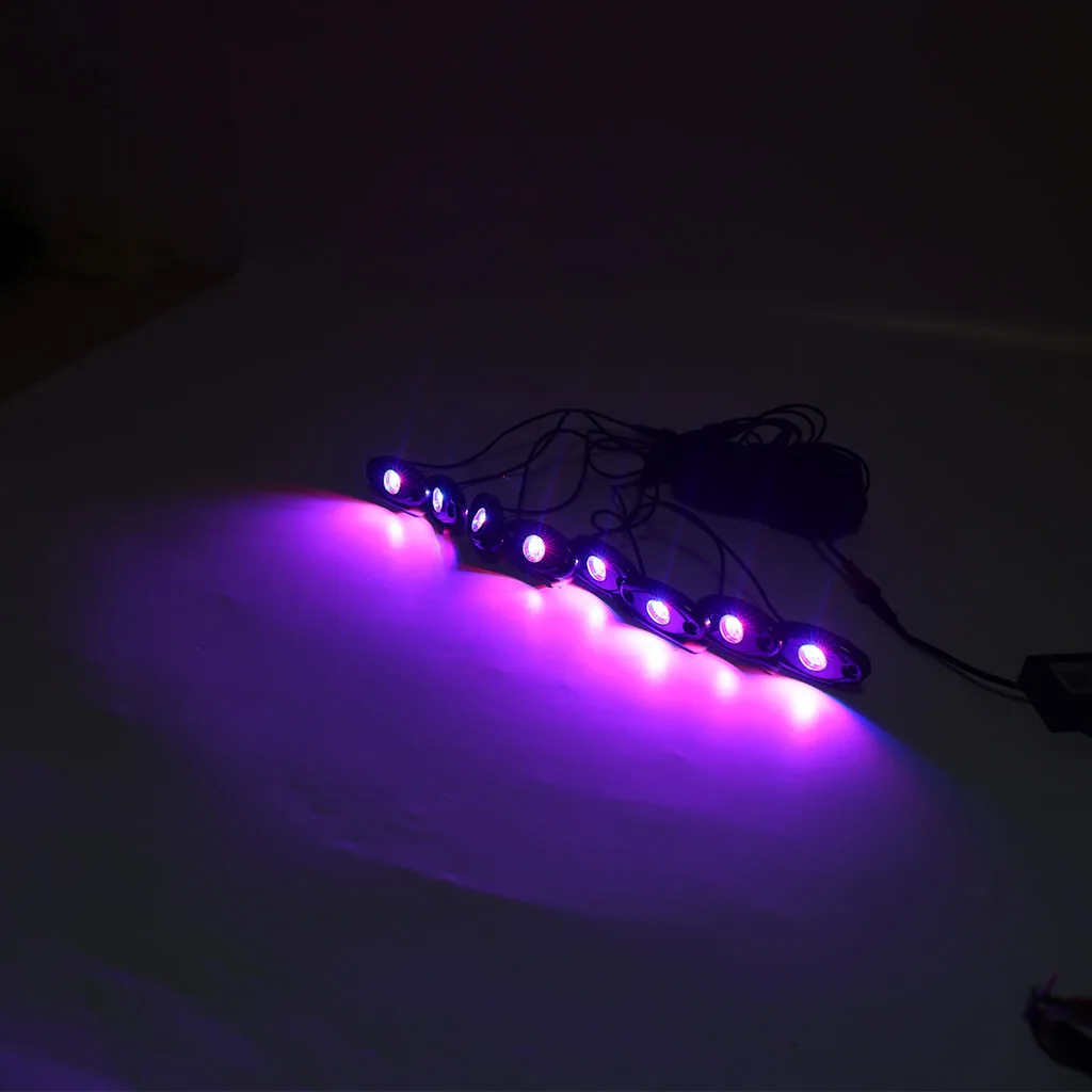 Водонепроницаемый RGB Цвет 8LED под шасси автомобиля под корпусом атмосферный свет, неоновые лампы# SMT0409