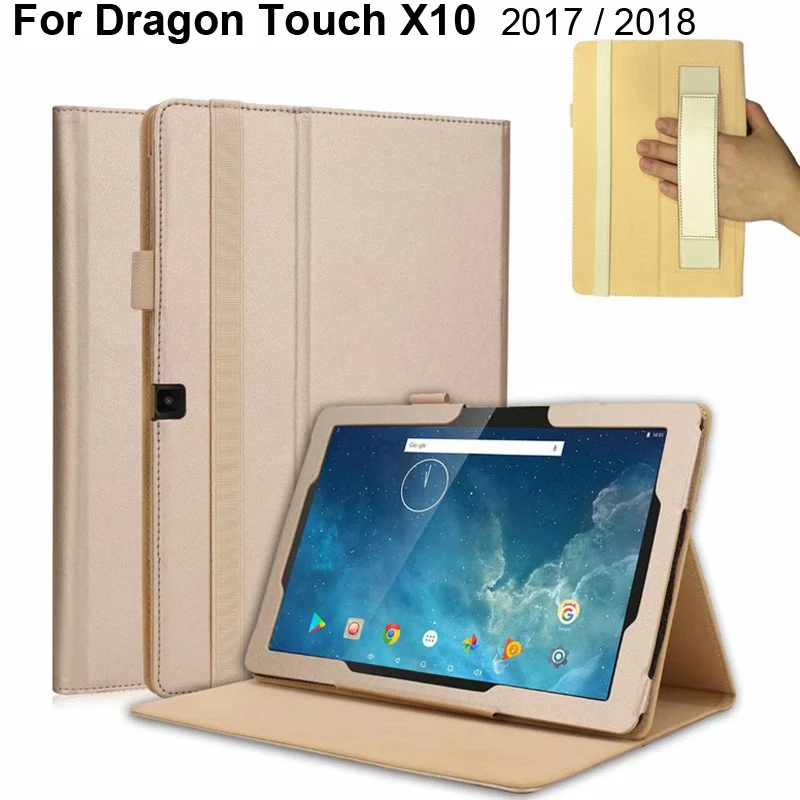 

For Dragon Touch X10 2018 10.1" Tablet Case Handrest Cover Shell Bag Sleeve TouchX10 2017 Protector Stand Holder DragonX10 Pouch