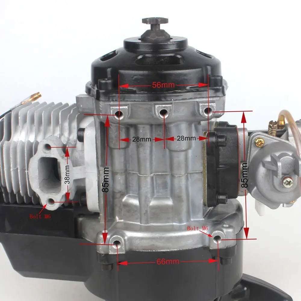 MYMotor 49cc 52cc с большим отверстием карманный велосипед двигатель