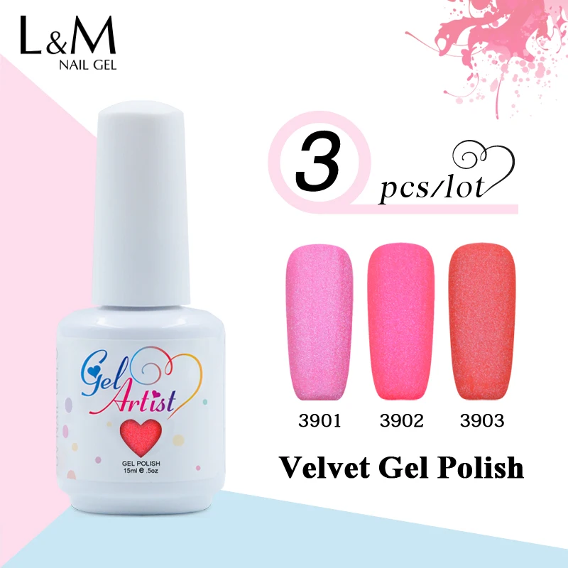 3 шт. бренд Gelartist бархатный матовый гель для ногтей высокое качество 48 цветов